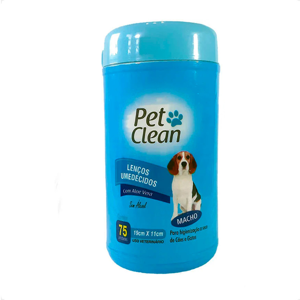 Lenços Umedecidos Macho Pet Clean para Cães e Gatos - 75 Unidades em Oferta na Shopee