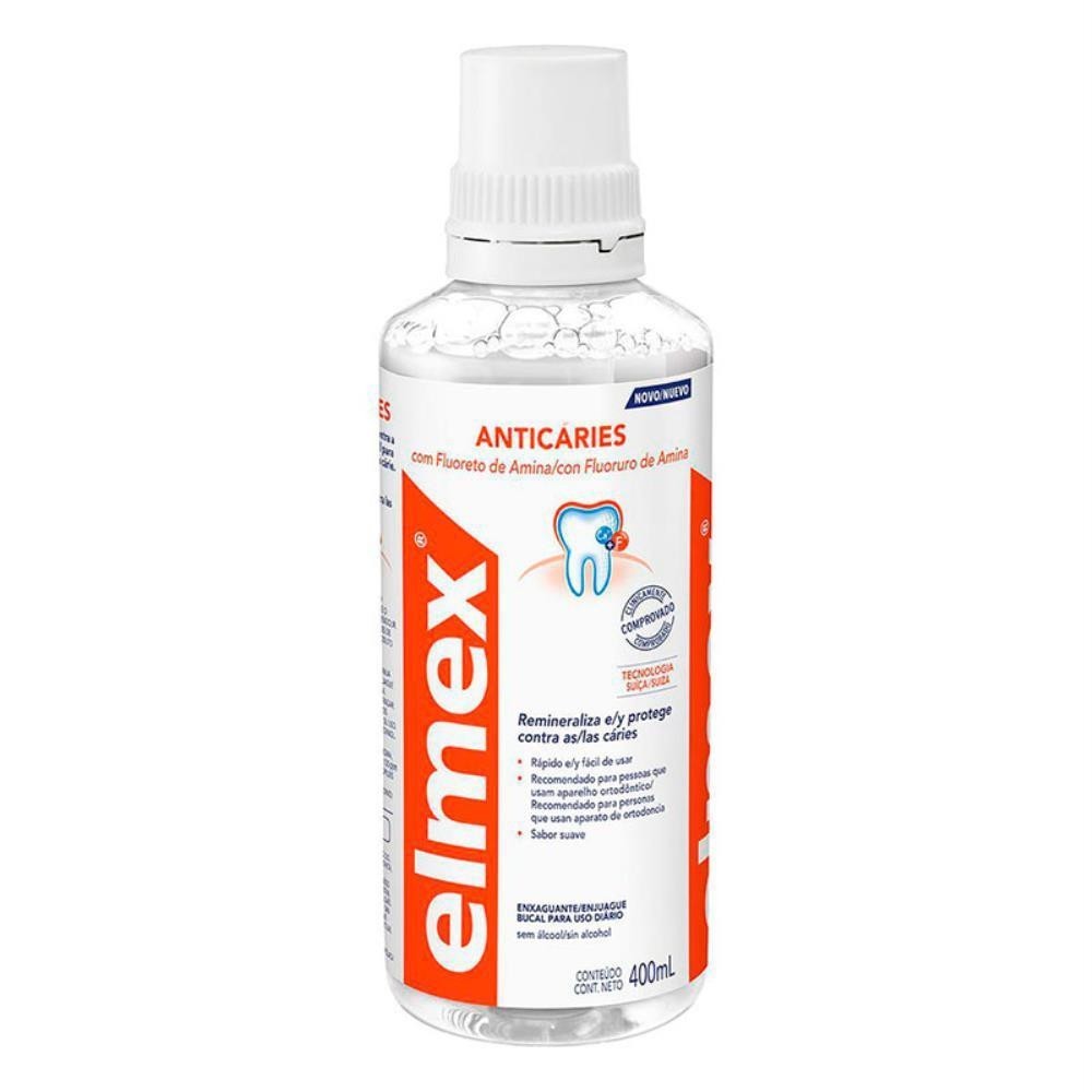 ELMEX ENXAGUANTE BUCAL ANTICÁRIES COM 400ML