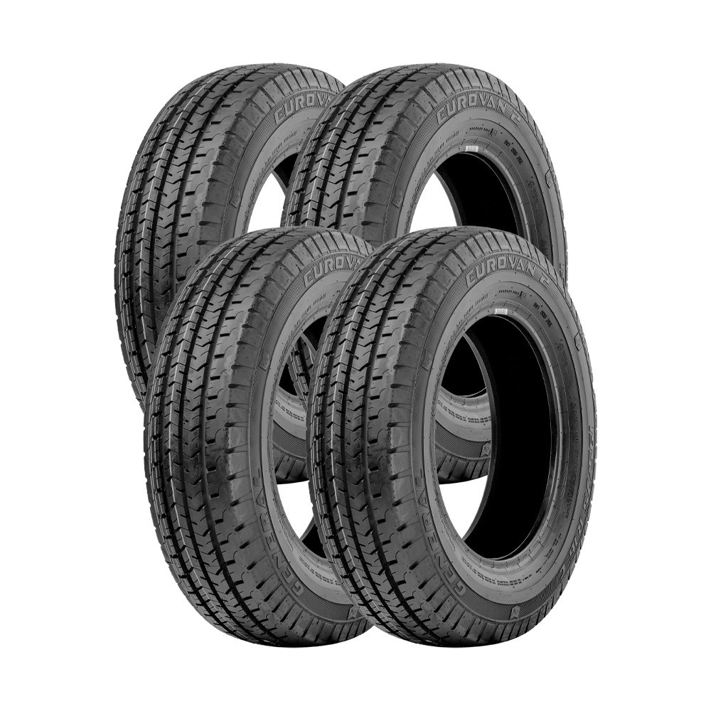 Jogo 4 Pneus General Tire by Continental Aro 14 Eurovan 2 185R14C 102/100Q 8 Lonas - Spare Parts and Accessories for Vehicles