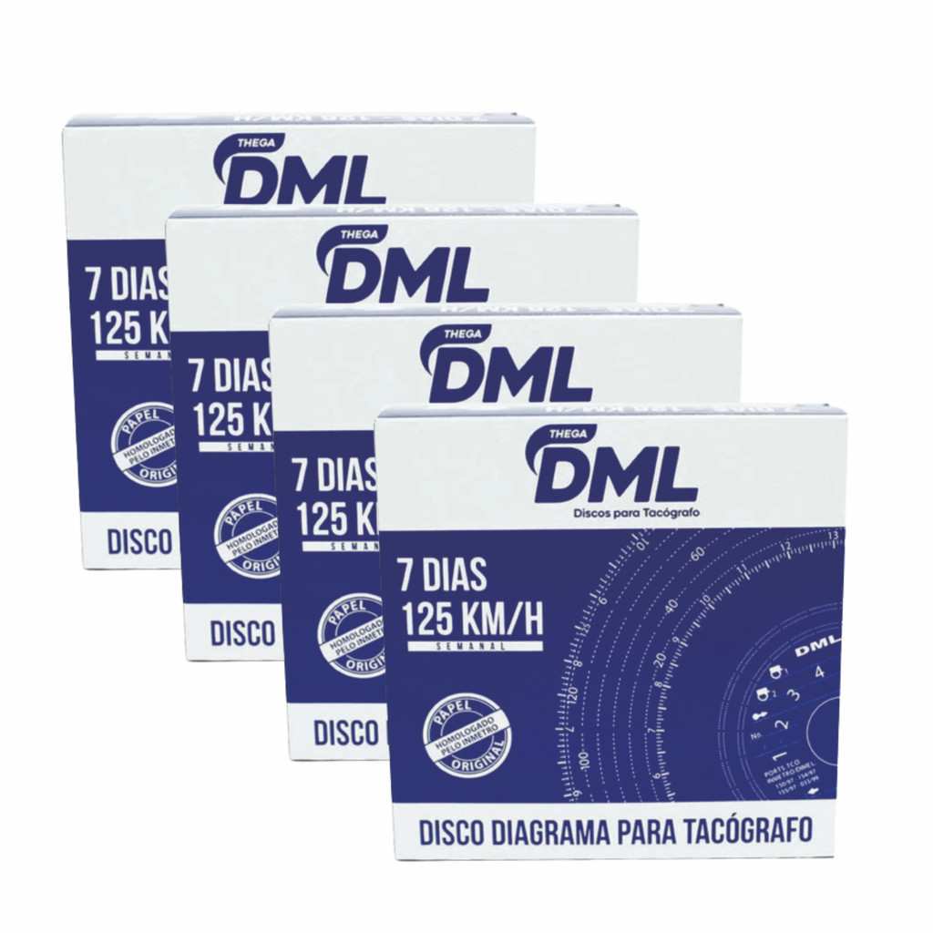 Disco De Tacografo Semanal 125x7d Dml - 04 caixas em Oferta na Shopee