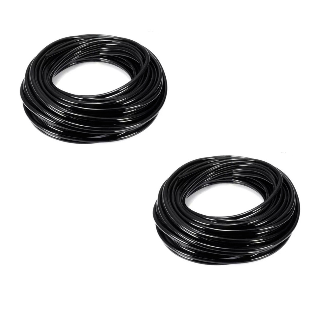 Mangueira Microtubo Pvc Irrigação 5x7Mm Rolo 100m - Kit 2 Unidades