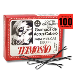 Grampo Teimoso de Cabelo N° 7 c/100 Unidades Preto ou Loiro