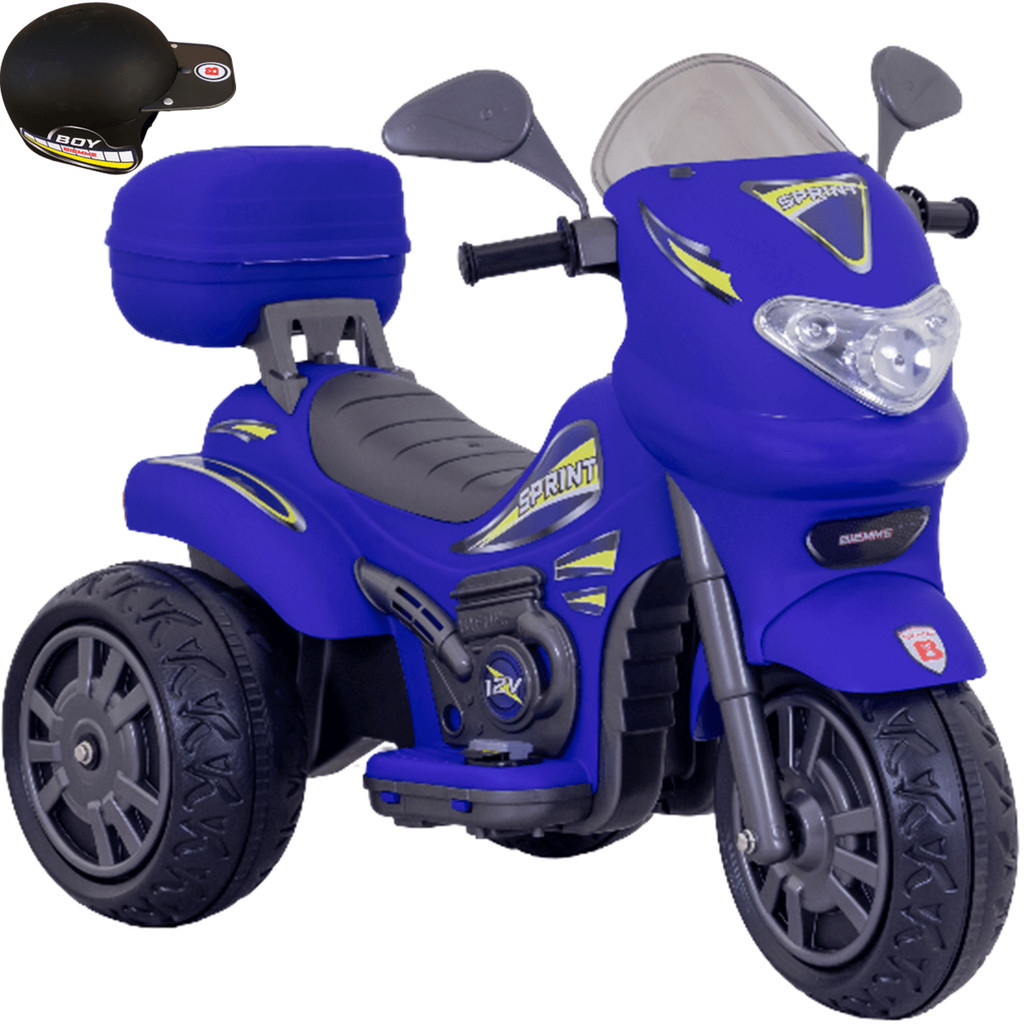 Moto Eletrica Infantil Biemme Sprint Turbo Power 12V Azul em Oferta na Shopee