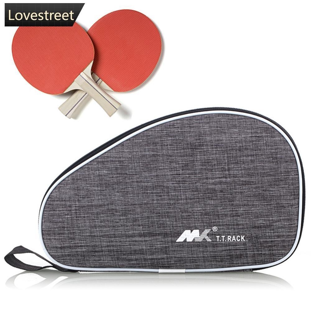 【 L.O.V.E . 】 Waterproof Saco De Tênis De Mesa Para 2 Ping Pong Paddle Bat Oxford Cloth A1O9