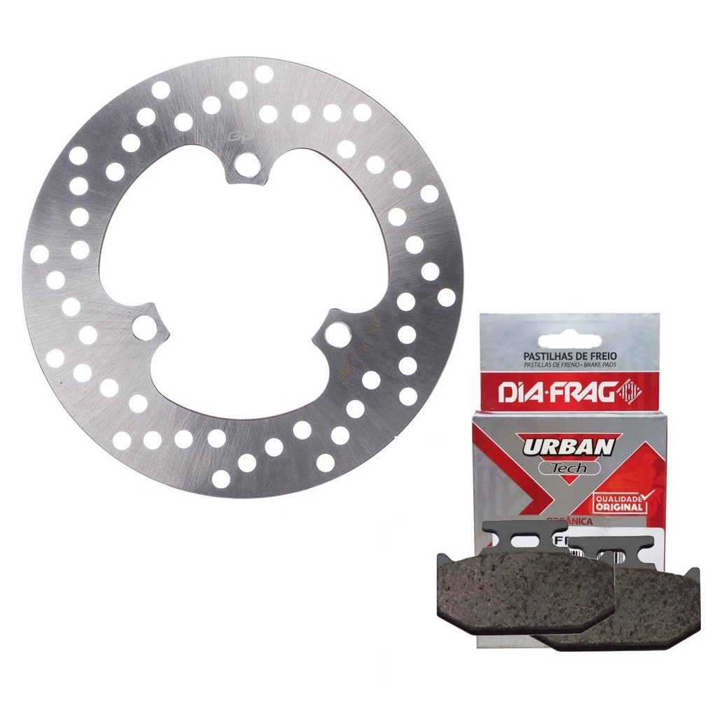 Disco de Freio Traseiro Crosser 150 Abs / Lander 250 + Pastilhas Diafrag em Oferta na Shopee