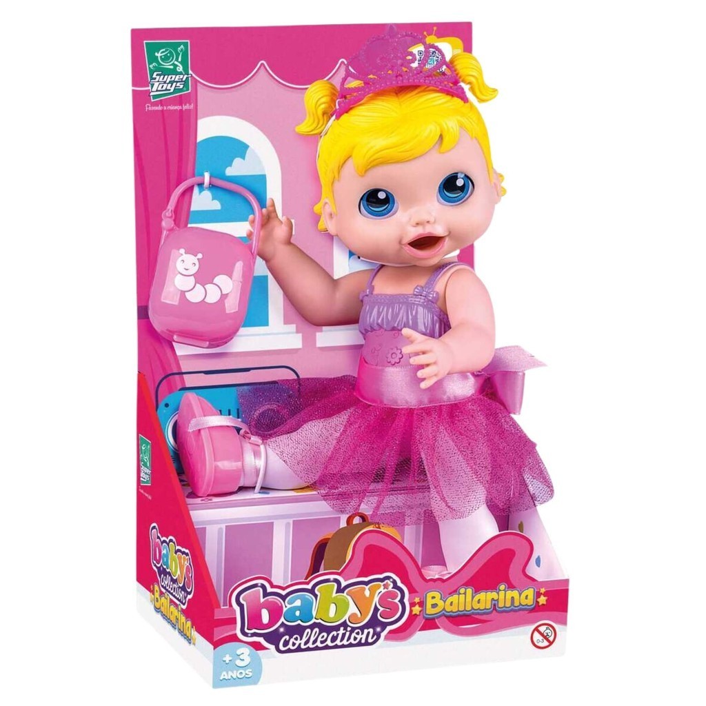 Boneca Bebê Bailarina Babys Collection Super Toys - 485 em Oferta na Shopee