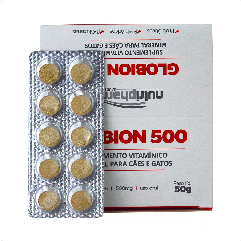 Globion Pet 500 Nutripharme Suplemento - Blíster 10 Comprimidos
