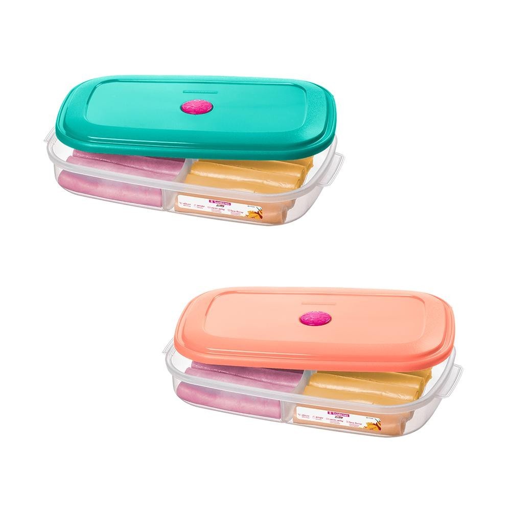 Pote Retangular de Plástico Sanremo 1,08L Sortido - 371/2 em Oferta na Shopee