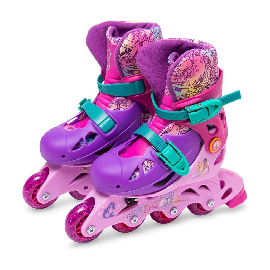 Patins Barbie Ajustável 29 A 32 Acessórios F0010-7 Fun