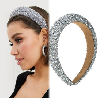 Tiara de Cabelo Feminina Grande Largo Acessórios de Cabelo da Moda Com Strass Embutidos L…