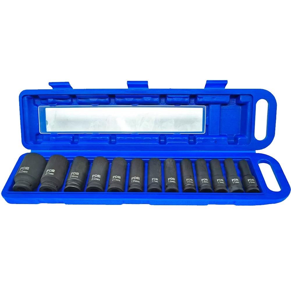 Jogo de Soquetes de Impacto 1/2 POL 10 à 32 MM Kit 13 Peças PRO-1032K Pdr by LDR2 em Oferta na Shopee