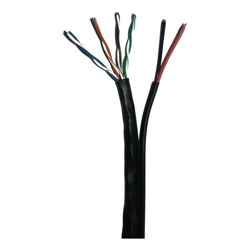 Rolo Cabo Híbrido Lan Cat5e 4 pares 100MTS PRETO - SUPER TOP