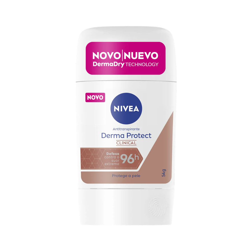 DESODORANTE NIVEA CLINICAL STICK DERMA PROTECT FEMININO 54G - Beauty