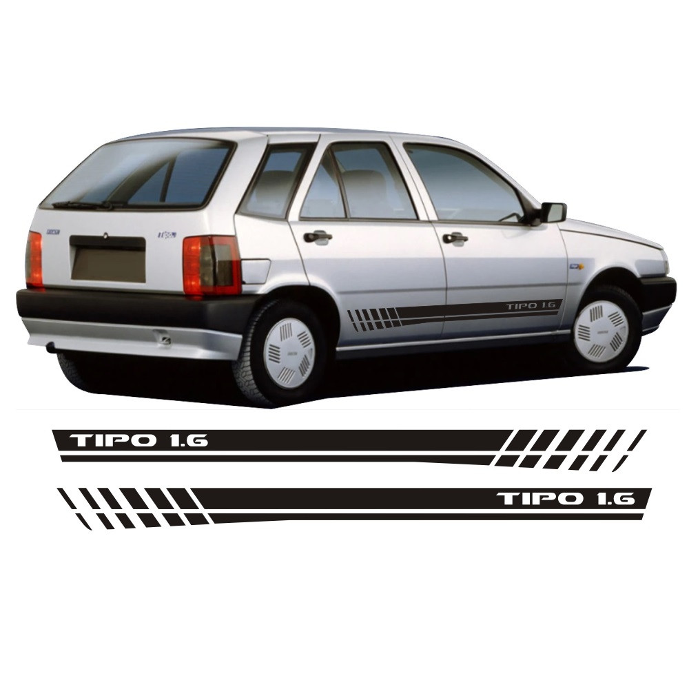 Adesivo Lateral Para Fiat Tipo 1.6 Faixa Tf1 2 E 4 Portas Tuning Esportivo