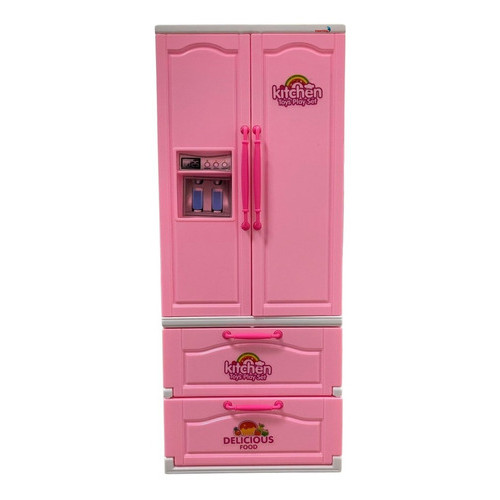 Mini Geladeira Infantil 2 Portas Brinquedo Faz de Conta Sonho Infantil Rosa Importway em Oferta na Shopee