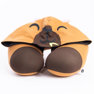 Almofada de Pescoço com Capuz Infantil Capivara Mara - Loja Fom em Oferta na Shopee