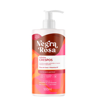 Creme Para Pentear Negra Rosa Crespos 500ml em Oferta na Shopee