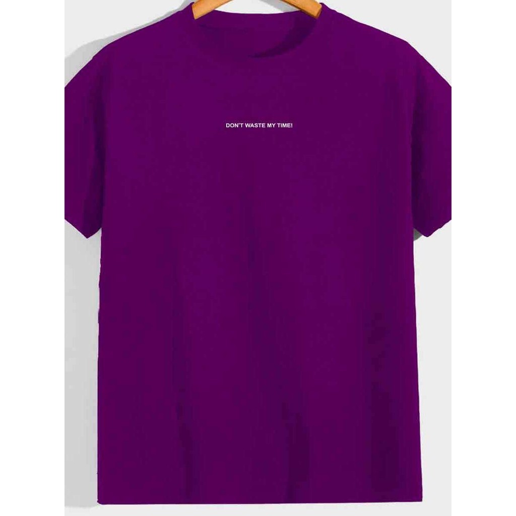 Camiseta Oversized Estilosa Swag Aesthetic Estampada Frente Don't Waste My Time Blusa T-Shirt