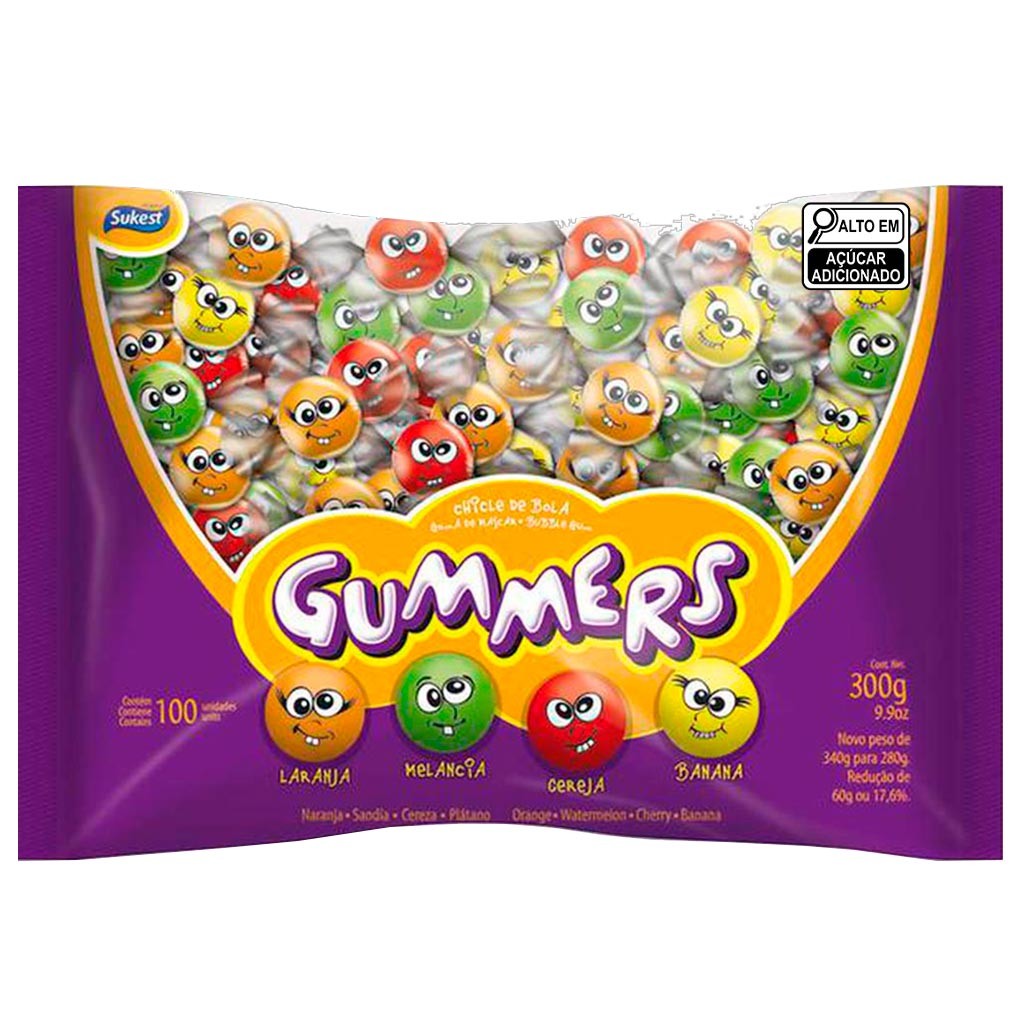 Chiclete Sortido Gummers 300g - Sukest