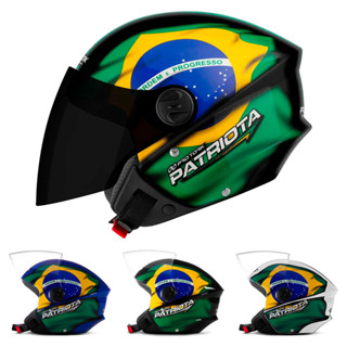Capacete Patriota Brasil Pro Tork New Liberty Masculino Feminino Tamanho 56 58 60 Vários Modelos Cores em Oferta na Shopee