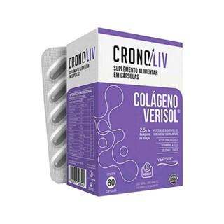 Suplemento Alimentar Cronoliv Colágeno Verisol 60 Cápsulas em Oferta na Shopee