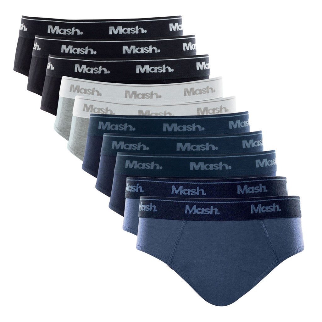 Kit 10 Cueca Slip Algodão Infantil Elastico Mash em Oferta na Shopee