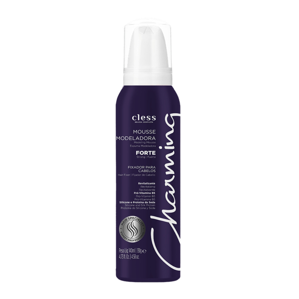 Mousse Modeladora Forte Charming 140ml Revitalizante + Pró Vitamina B5 + Silicone e Proteína da Seda
