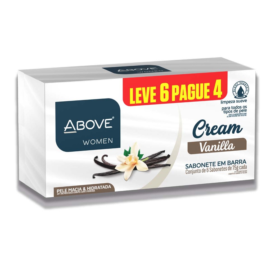 Kit Sabonete Barra Above Lv6Pg4 Cream Vanilla
