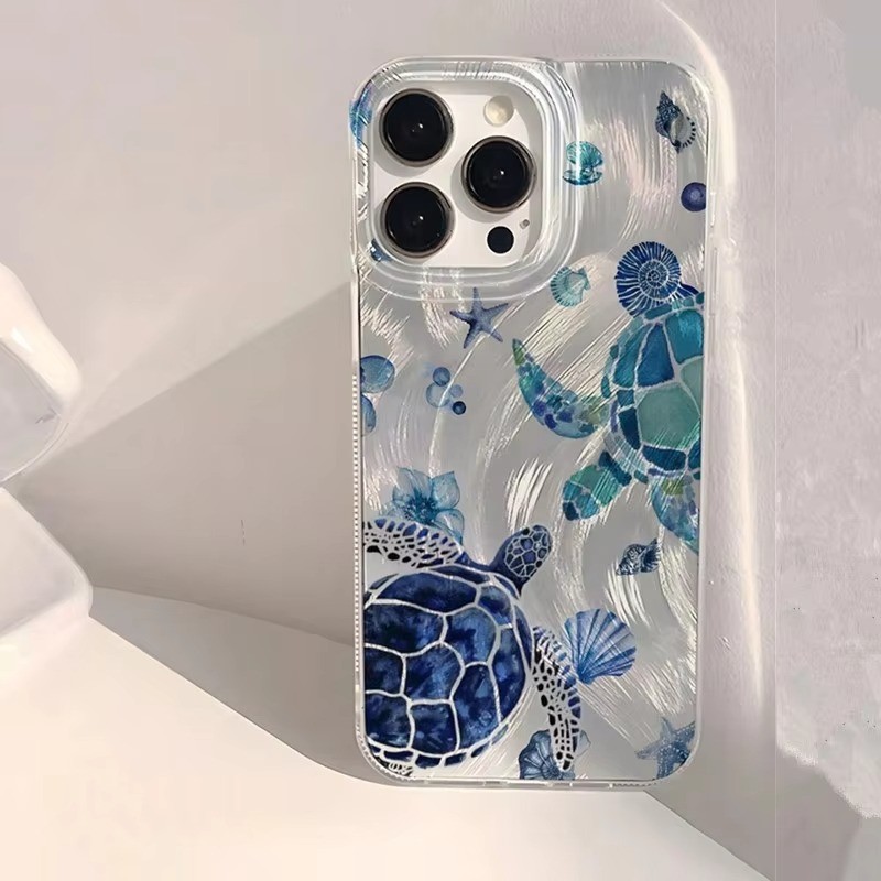 Oceano Legal Tartaruga Padrão Caso Para iPhone 16 15 14 13 12 11 Pro Max 16E XR X XS 7 8 Plus Laser Capa Traseira em Oferta na Shopee