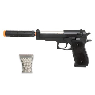 Pistola AirSoft Spring Beretta M22 6mm Preta - Double Eagle + Esfera Promocional em Oferta na Shopee