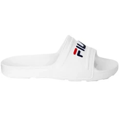 Chinelo Fila Sleek Slide Feminino - Branco e Vermelho