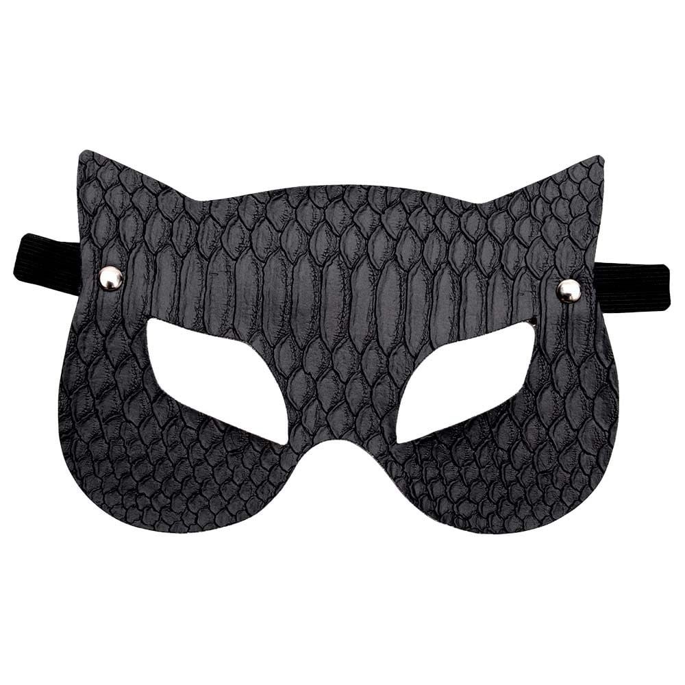 Máscara Mulher Gato Tecido Macio e Confortável Festa a Fantasia