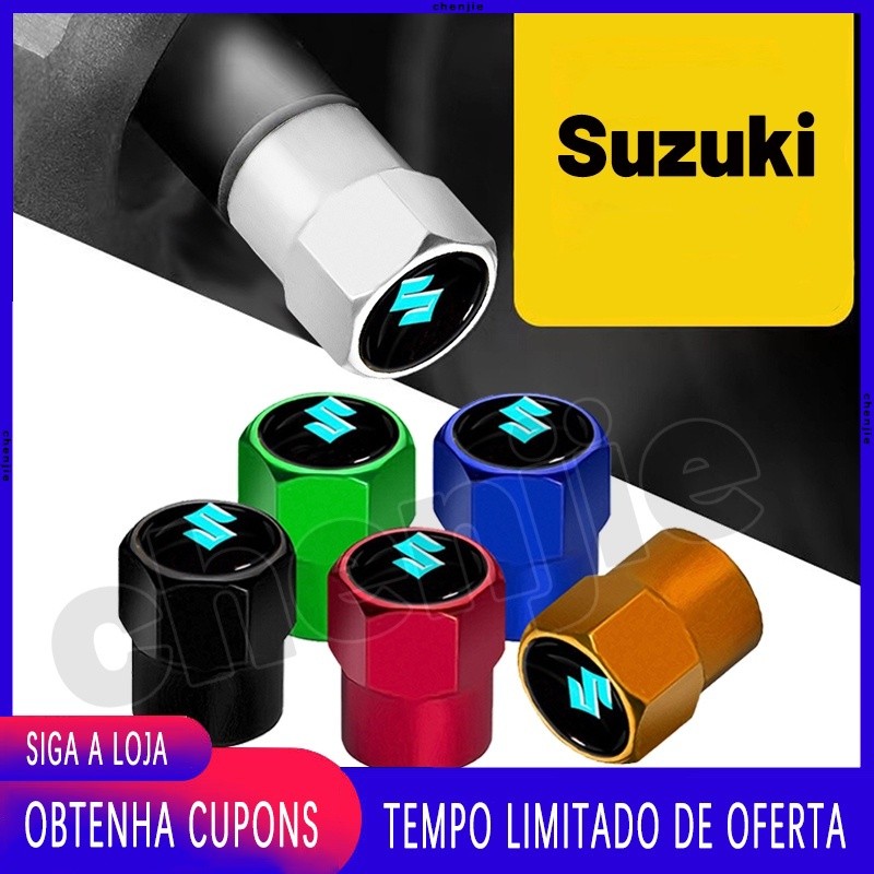 Para Suzuki 4 Pçs/Set Com Logotipo Do Carro Roda Tampa Da Válvula Pneu/Tampas De Ar Acessórios