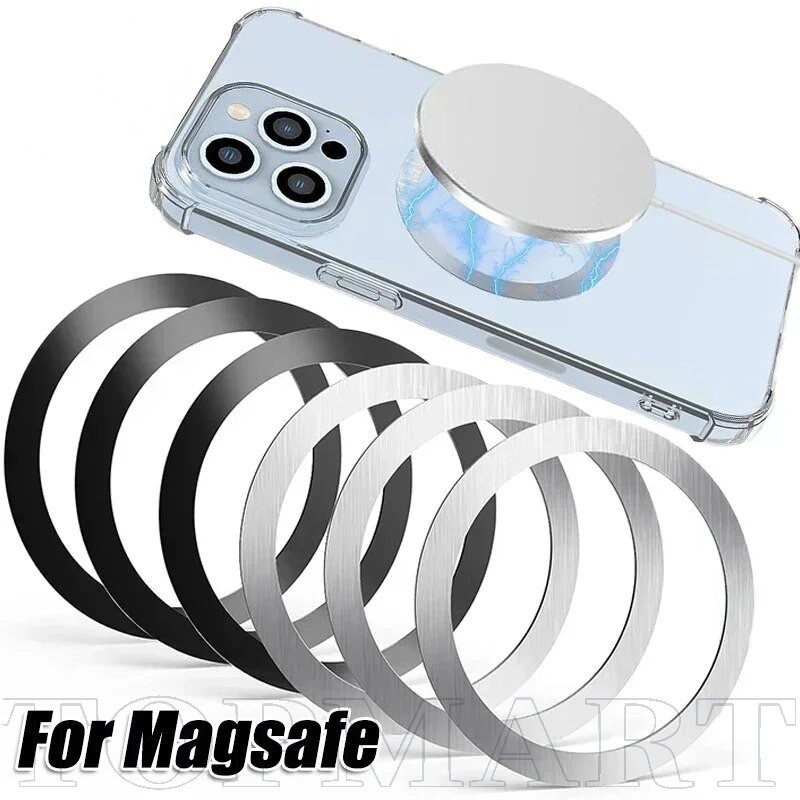 Adesivo Magnético Universal De 3 Unidades Para Capa De Telefone , Anel De Metal De Força Compatível Com Carregadores/Sup
