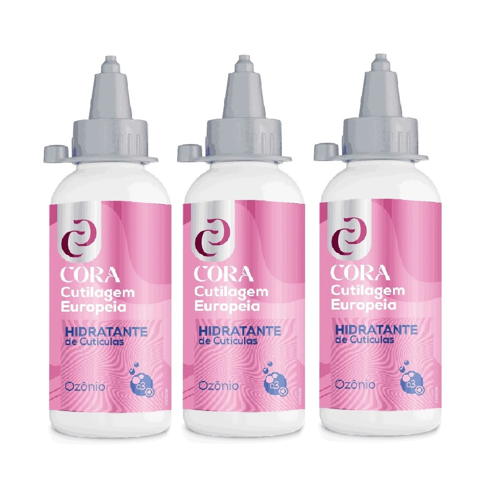 Cora Hidratante de Cutículas Ozônio 100ml Kit 3un