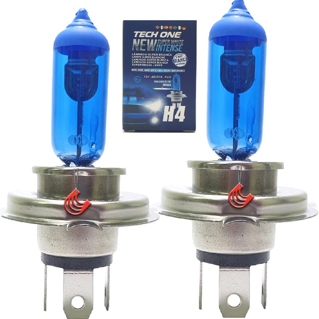 Kit com 2 Lampadas H4 Halogenas Original para Carro Automotiva 12v 8500K em Oferta na Shopee