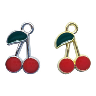 Pingente Cereja 15x10mm Para Bijuteria E Artesanato de com 100 Peças Dourado/Prata em Oferta na Shopee