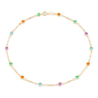 Gargantilha Choker Cristais Redondos Rommanel 531958 em Oferta na Shopee