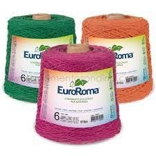 Barbante EuroRoma Nº 6 | 610m | Ecológico 85% Algodão Reciclado | Artesanato Sustentável em Oferta na Shopee
