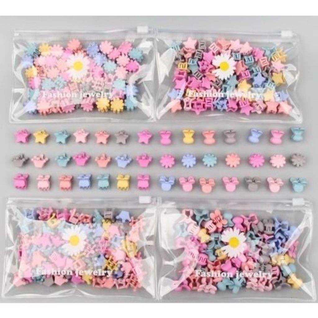 Kit 100 Mini Piranha Presilha Grampo de Cabelo Infantil Fofo Feminino em Oferta na Shopee