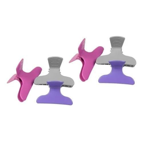 Kit Prendedor Cabelo Plástico Clip Piranha Cabelereiro C/6