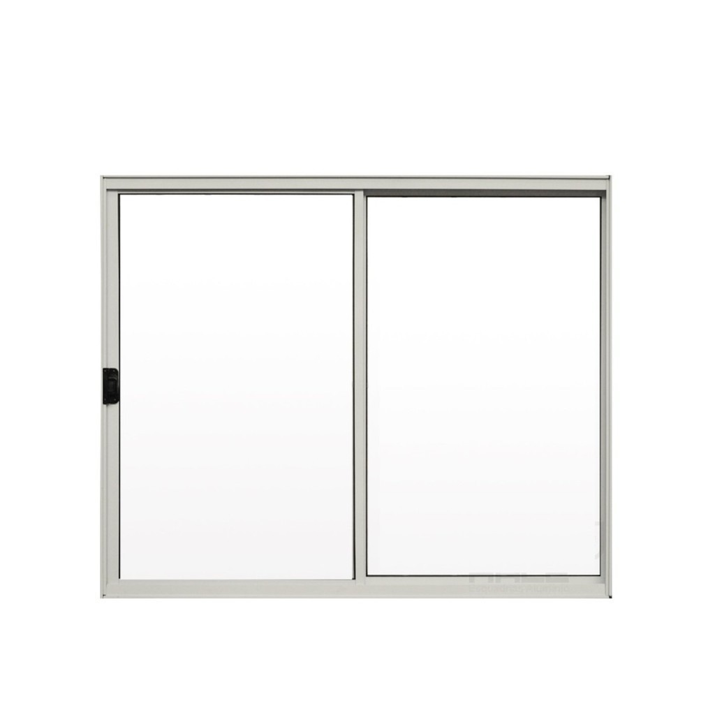 Janela de Alumínio de Correr 100x120cm 2 Folhas Hale Esquadrias Branco - Home & Living