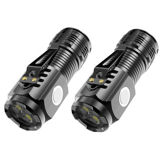 Mini Lanterna De Mão Pequena Luz Forte Brilhante Recarregável Com Base Magnetica GT-966