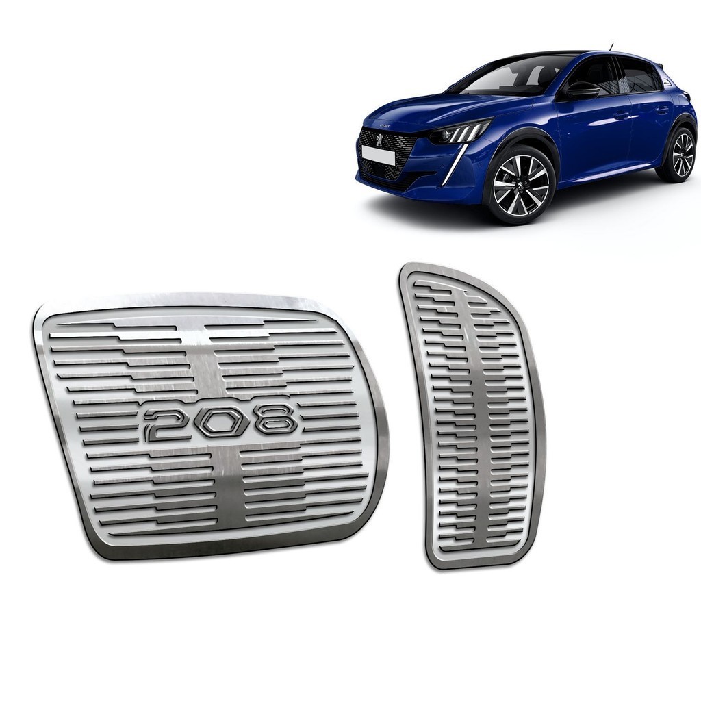 Pedaleira Peugeot 208 21/.. Automático Aço Inox - Não fura o pedal em Oferta na Shopee