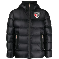 Jaqueta Puffer São Paulo SPFC Bobojaco com Capuz Masculina Oficial