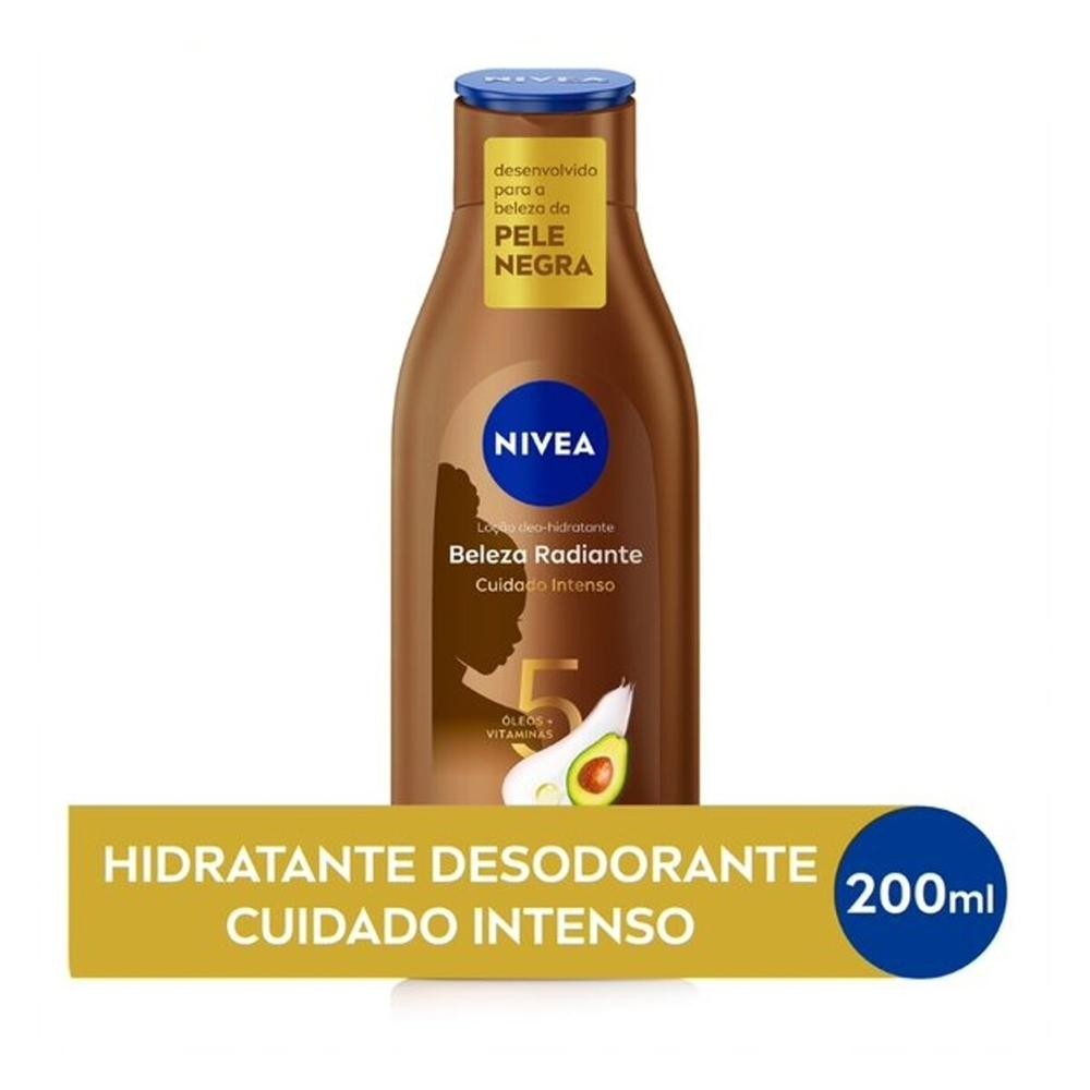 Locao Deo Hidratante Nivea Beleza Radiante Cuidado Intenso Pele Negra 200ml em Oferta na Shopee