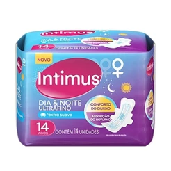 Absorvente Intimus Dia e Noite Ultrafino Extra Suave com Abas 14 Unidades
