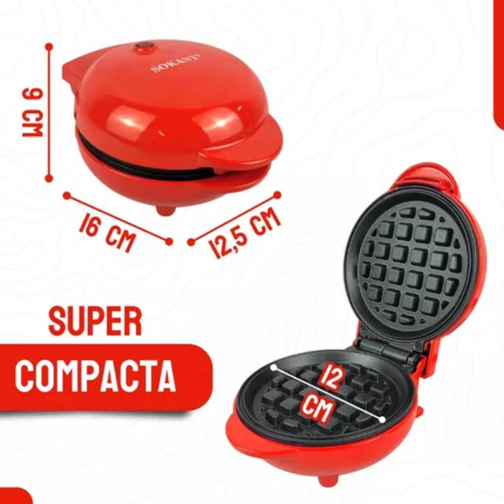 MAQUINA DE FAZER WAFFLE ELETRICA 110V EAT GOOD FEEL GOOD APENAS COR VERMELHA — imagem 2 de 2