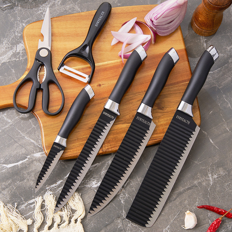 Imagem Kit de Facas Churrasco Profissional Antiaderente 6 Peças
