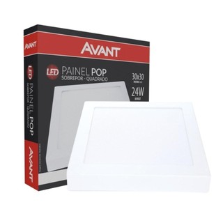 Kit 3 Paflons - Plafon Painel Avant Led 29cm Quadrado Sobrepor 1680 Lumens 6,5K 24W Bivolt em Oferta na Shopee